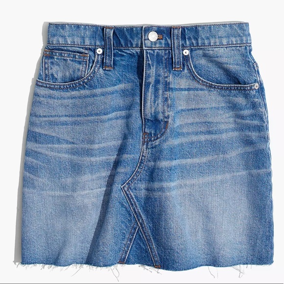 Madewell Rigid Denim A-Line Mini Skirt in Leandra Wash (size 23) - Picture 3 of 8